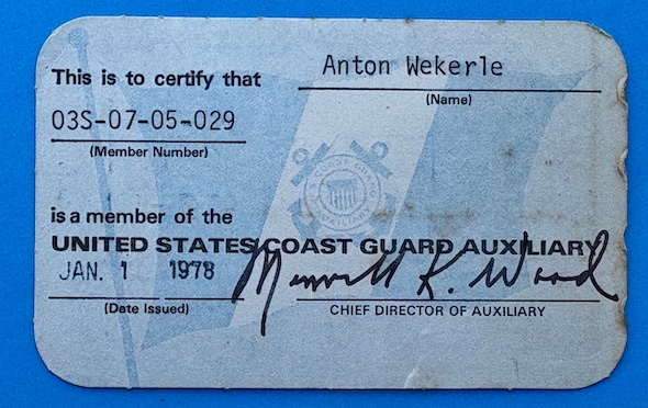 Auxiliary ID Card 1978 - later version